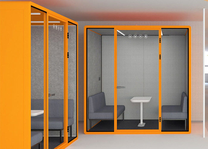 Soundproof Aluminum Meeting Booth Pods For Musical Instrument Customized Size
