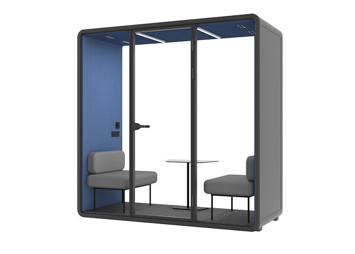 Aluminum Frame Acoustic Panel Steel SL Size Soundproof Office Booth For 2 Person Face To Face Meeting