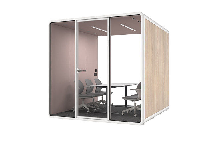 Portable Shock-absorbing Office Pods Support 6-8 Person For Large Meeting Room Silent Box Soundproof Cabin