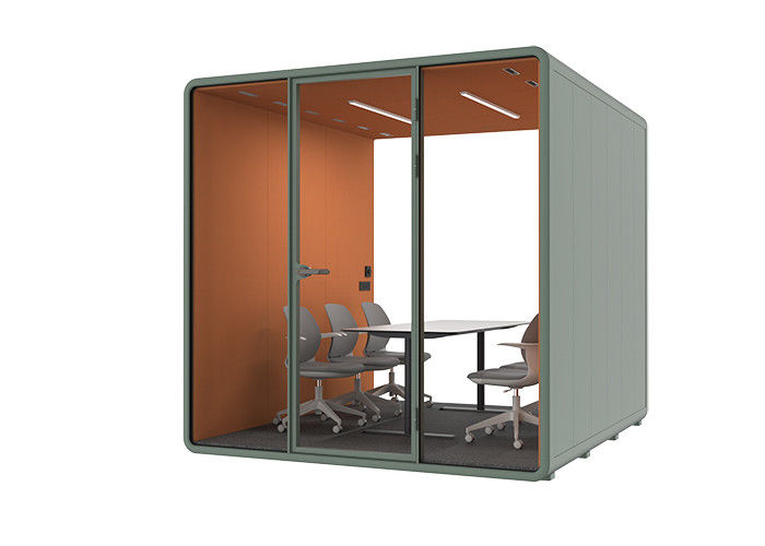 Demountable Office Box Silent Aluminum Frame Color Customized Talking Room