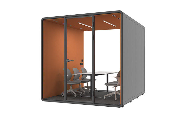Office Meeting Pods Silent Privacy Space Focus On Group Working White Color XL Large Size