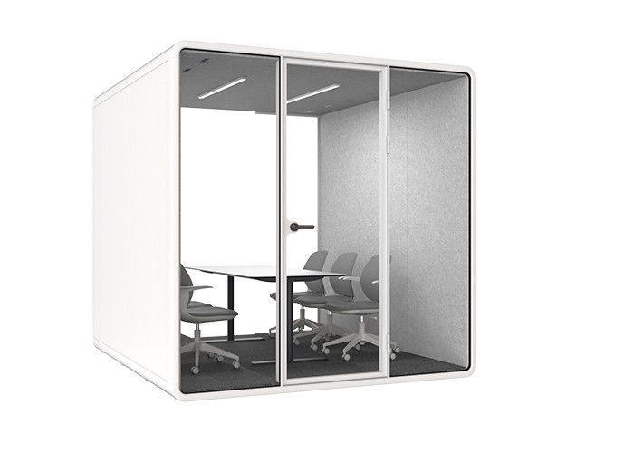 Soundproof Office Pods Cutsomized Color Fabric Polyster Panels With Magnet Silent Cabin Laminated Glass