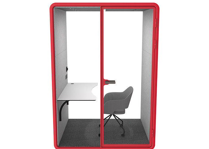 Small Libraries Room Soundproof Pods For Personal Study Aluminum Frame Phone Booths Laminated Glass Polyester Panel