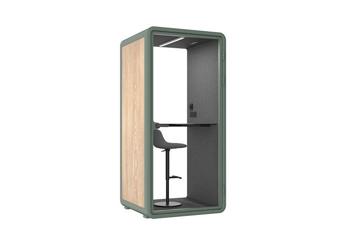 Acoustic office pods multiple interior colors available samll size phone booth with steel panel tempered glass