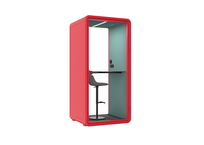 Soundproof Pod Office Phone Booth Colorful Customized With PET Acoustic Felt Equipped