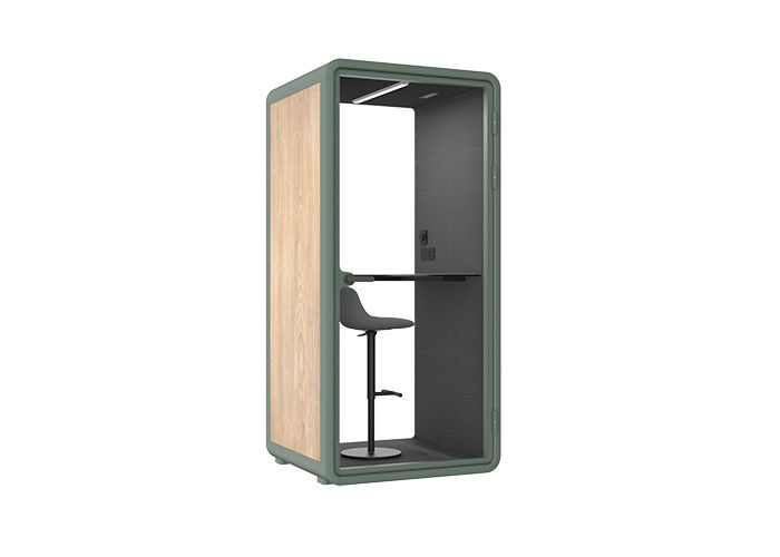 Best Quality wood grain color office pods easy assemble S size for 1 person Isolate noise