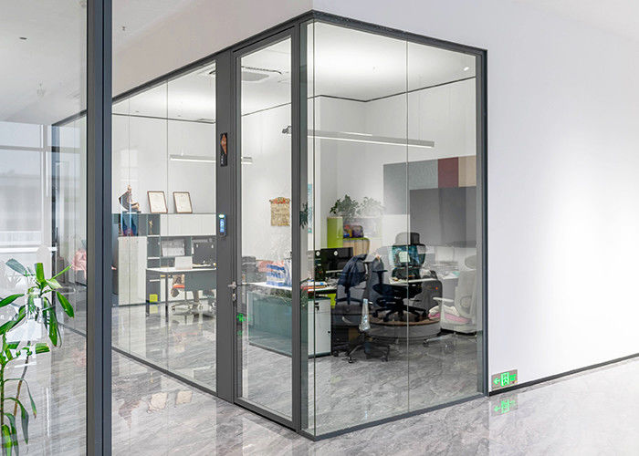Affordable and Elegant 25mm/40mm/60mm Very narrow Office Glass Partition Walls suport customization 