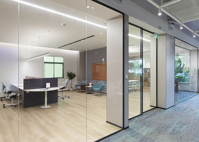 office partition 25/60/83/90/100/108mm Aluminum frame single glass frameless or framed glass partition wall