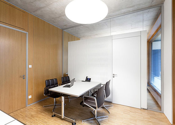 밀폐로 된 고체 문, 맞춤형 프레임 없는 고체 사무실 파티션